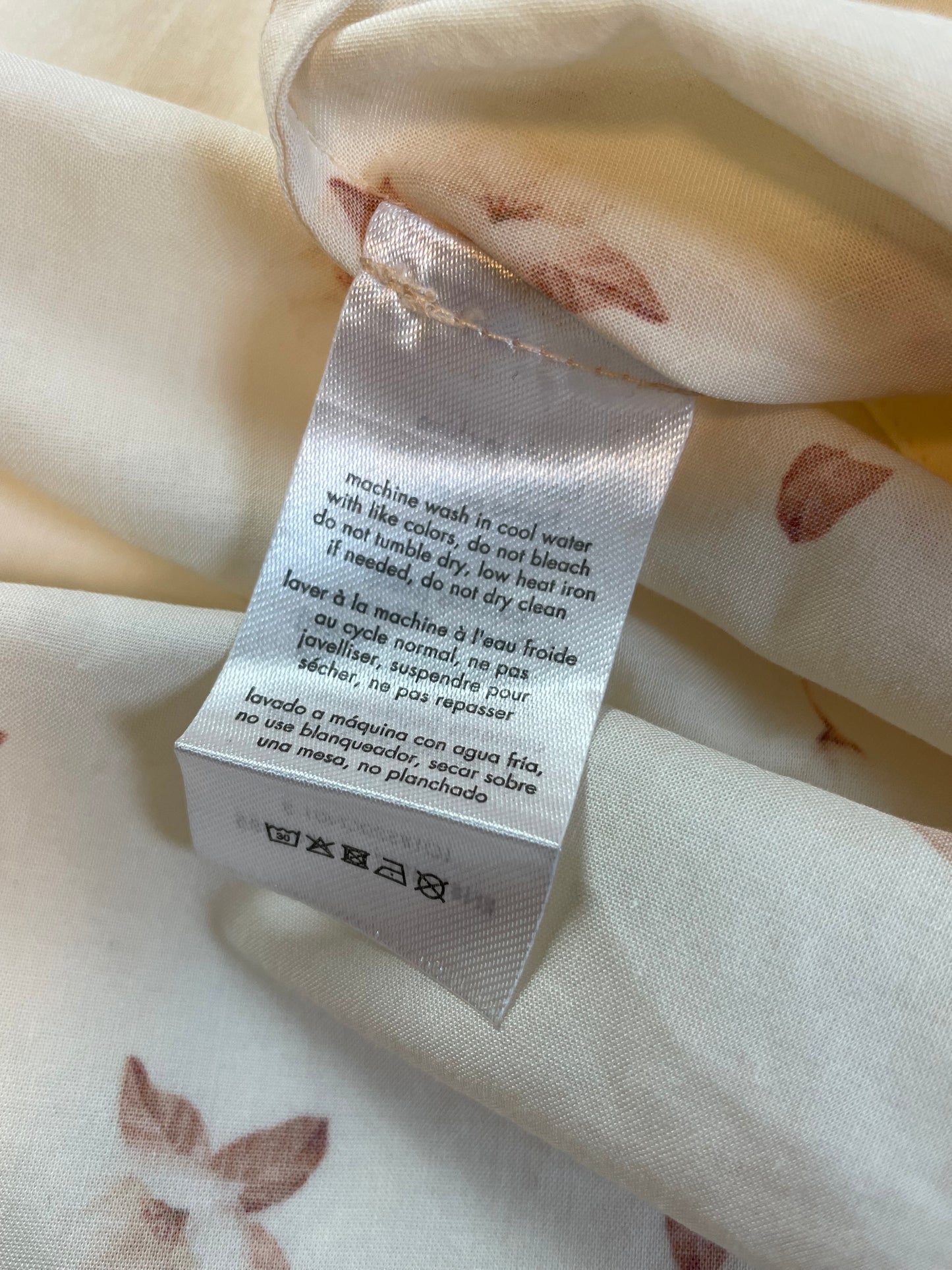WeWoreWhat Cream Floral Harper Dress {L}