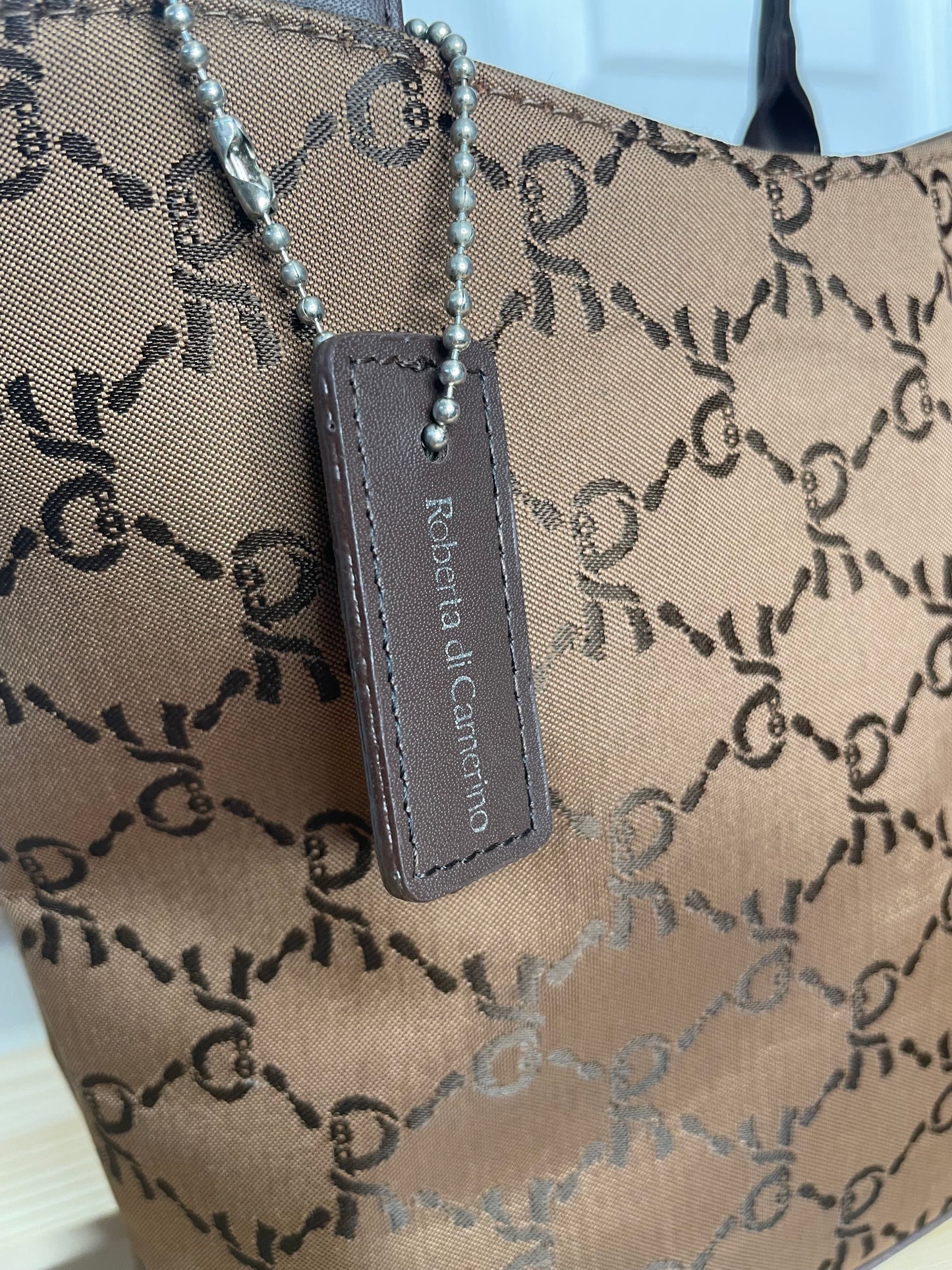 Roberta di Camerino Brown Logo Mini Tote