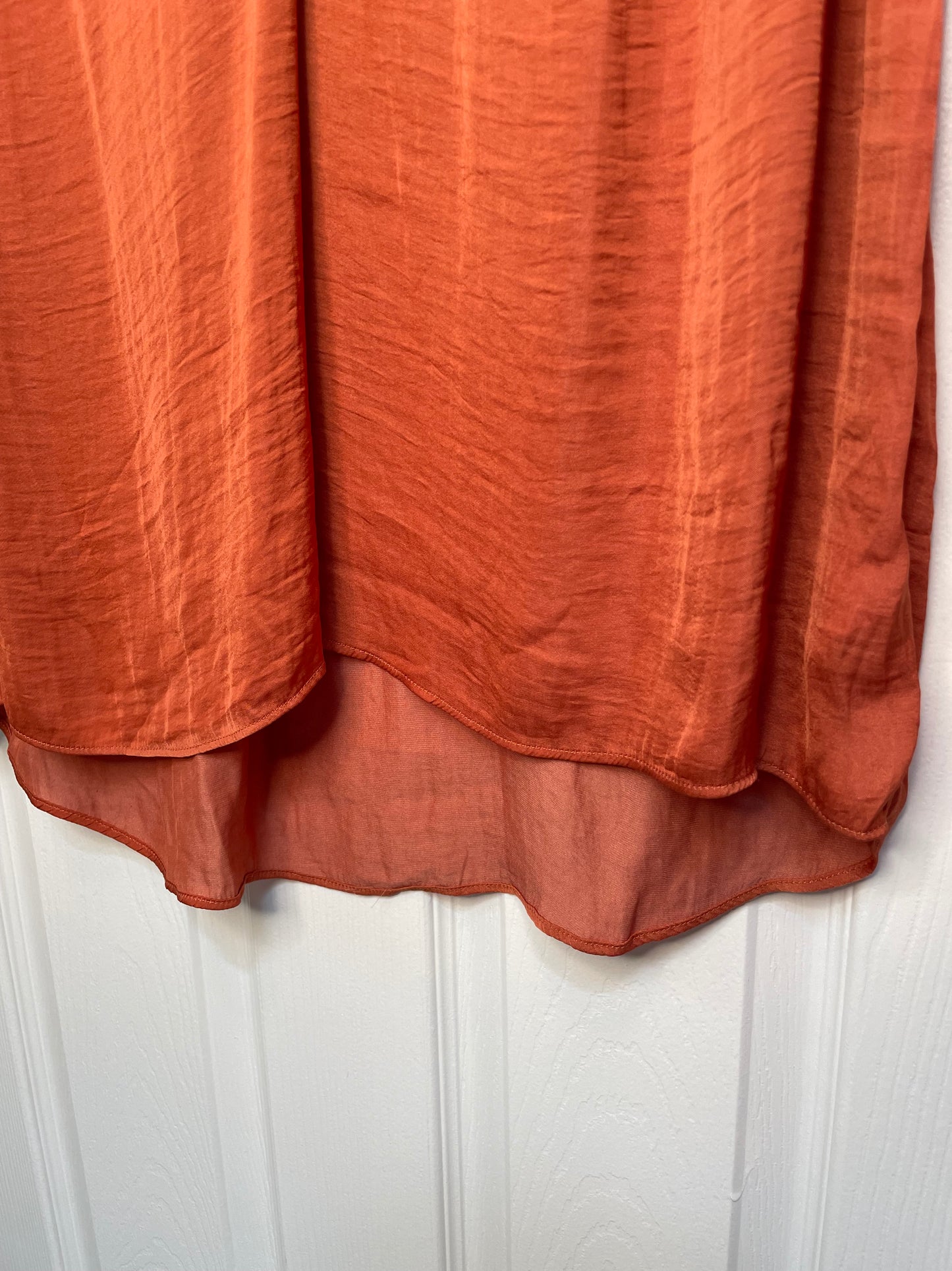 Cynthia Rawley Orange Flutter Sleeve Tee {XL}