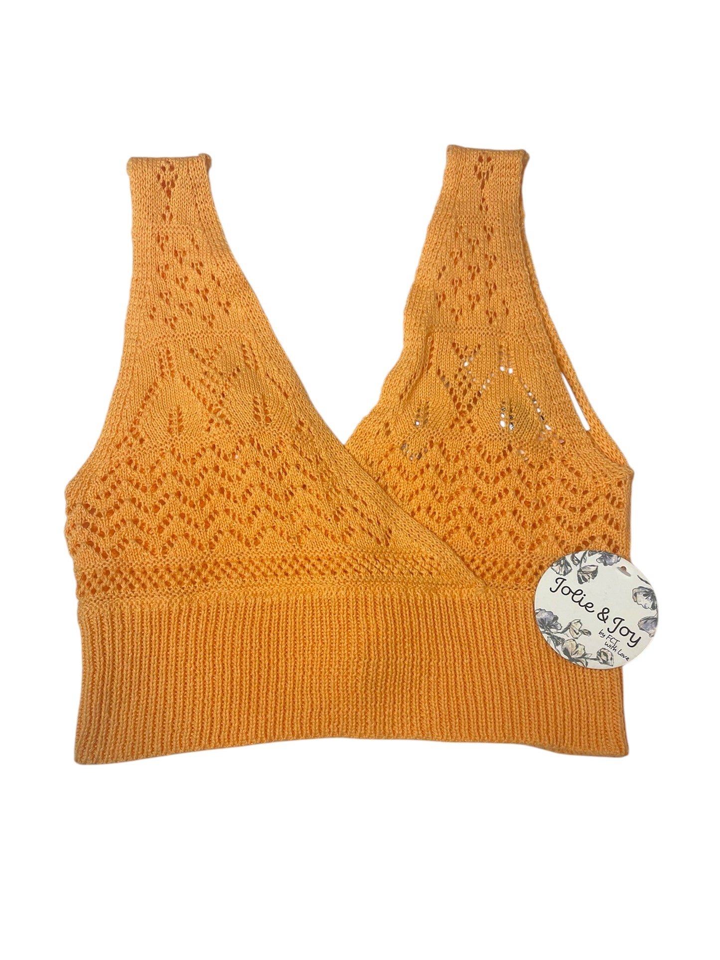 NWT Jolie and Joy Cropped Lace Up Sweater Tank {M}