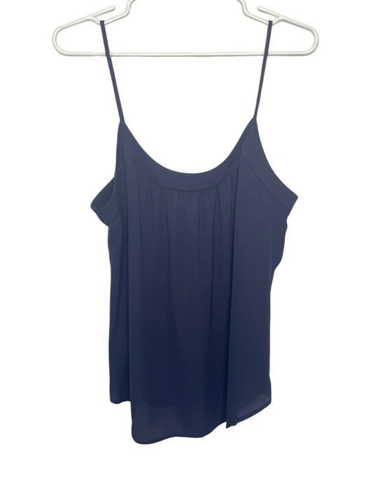 LOFT Navy Embroidered Woven Tank {M}