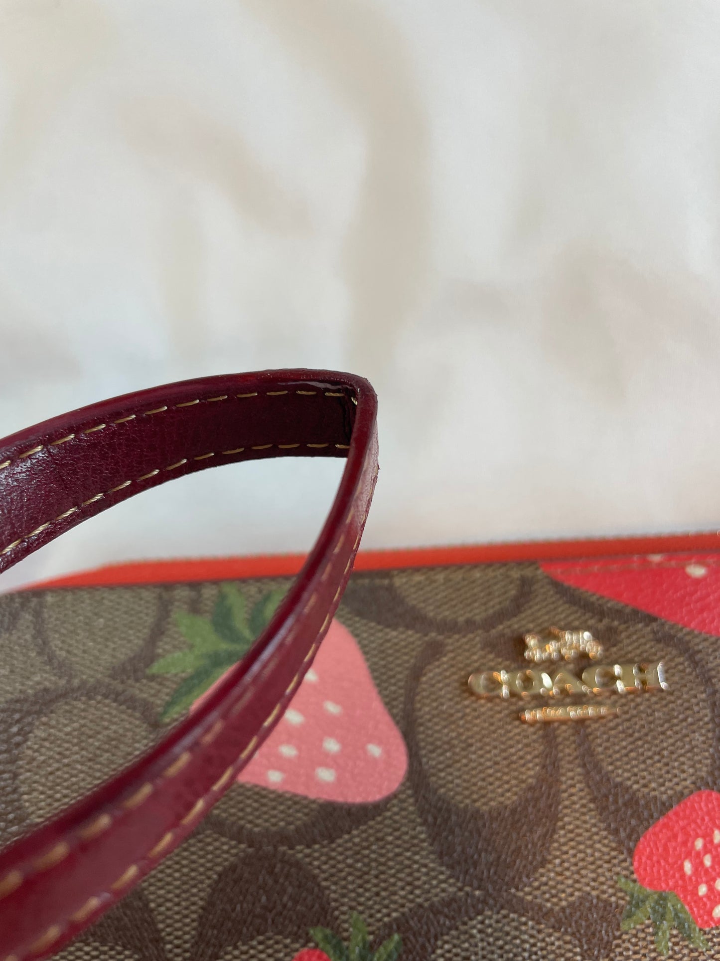 Coach Signature Strawberry Wallet/Wristlet