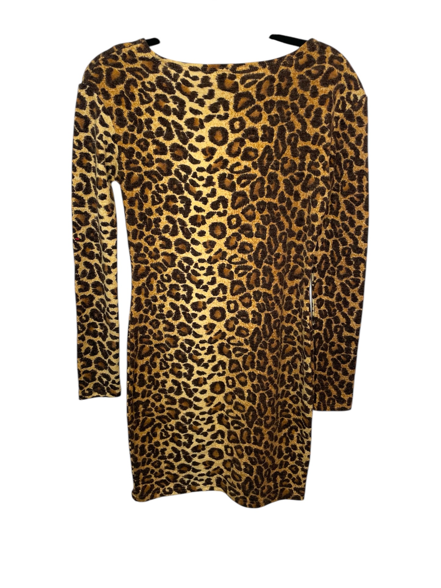 Leopard Print Long Sleeve Dress {S}