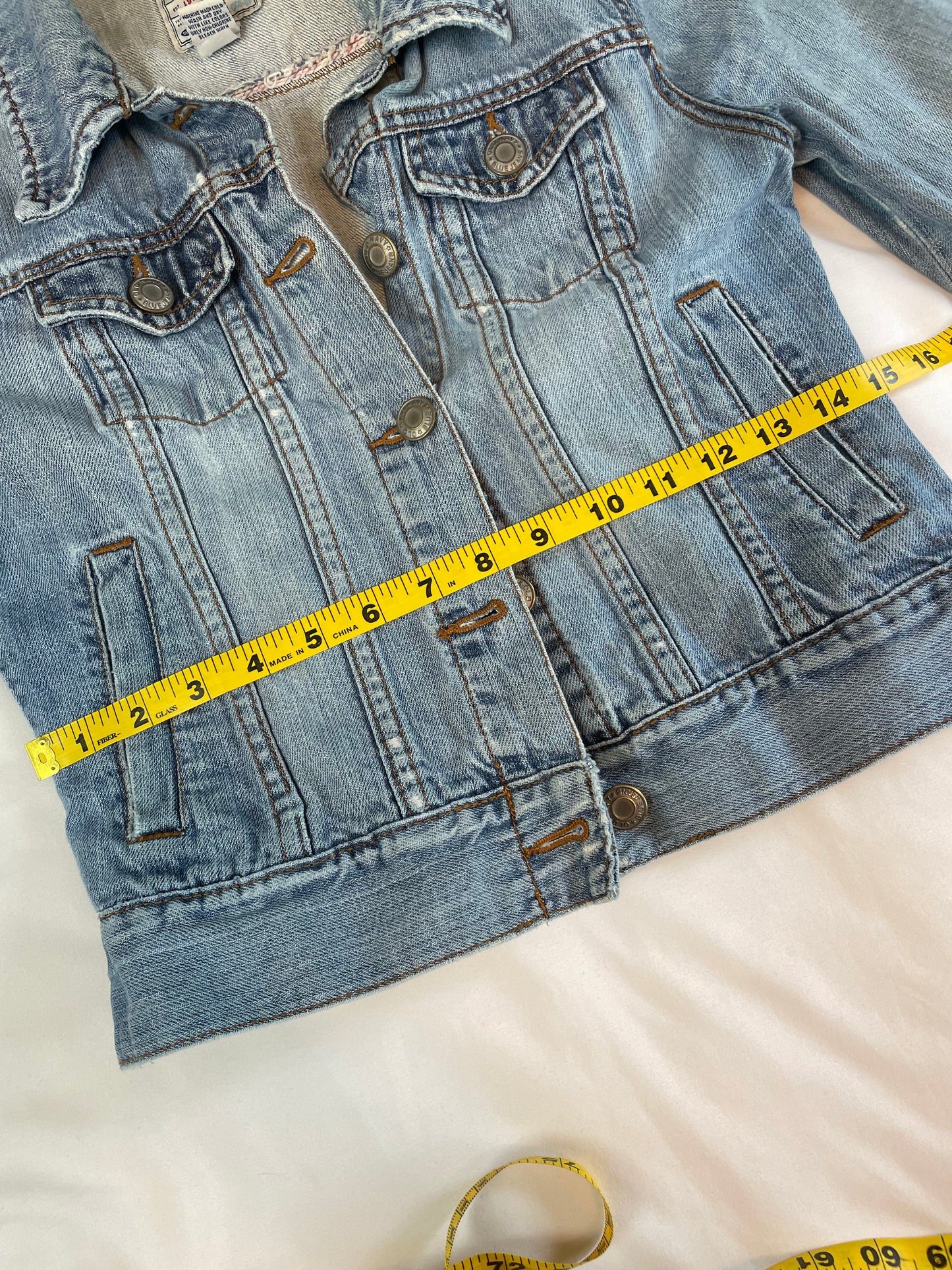 Old Navy Distressed Denim Jacket (XS)