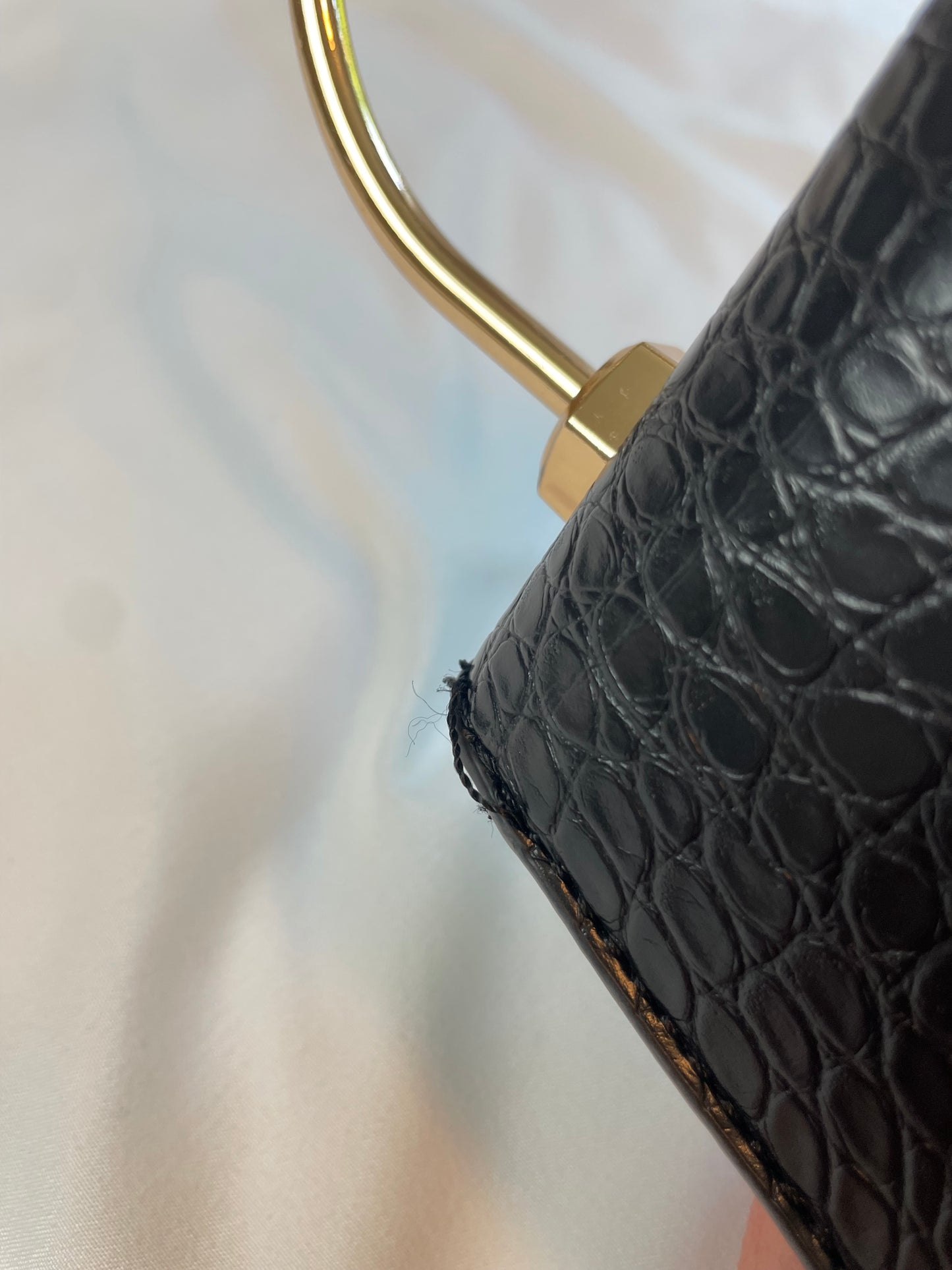 Badgley Mischka Croc-Embossed 2-way Frame Bag