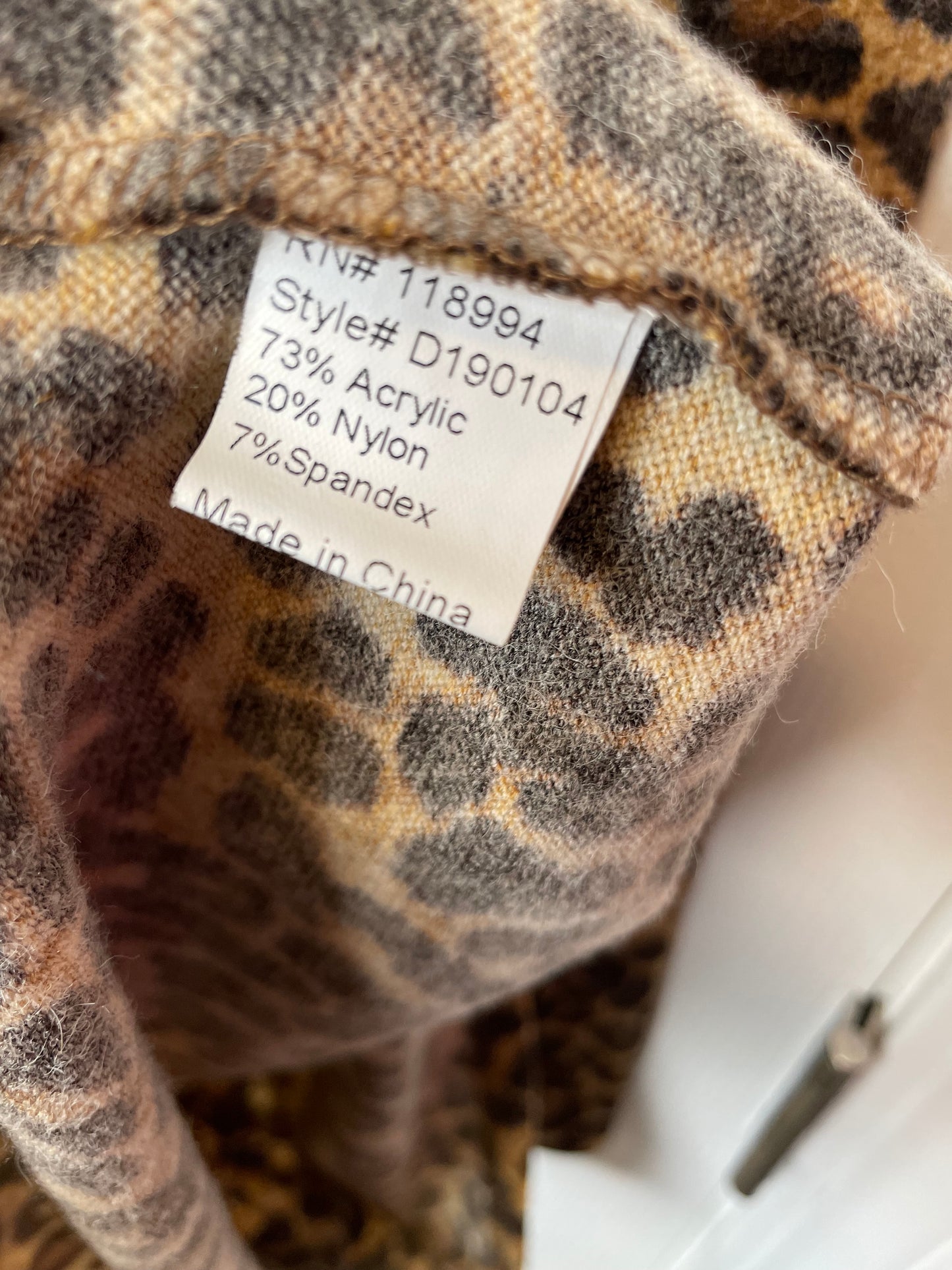 Leopard Print Long Sleeve Dress {S}