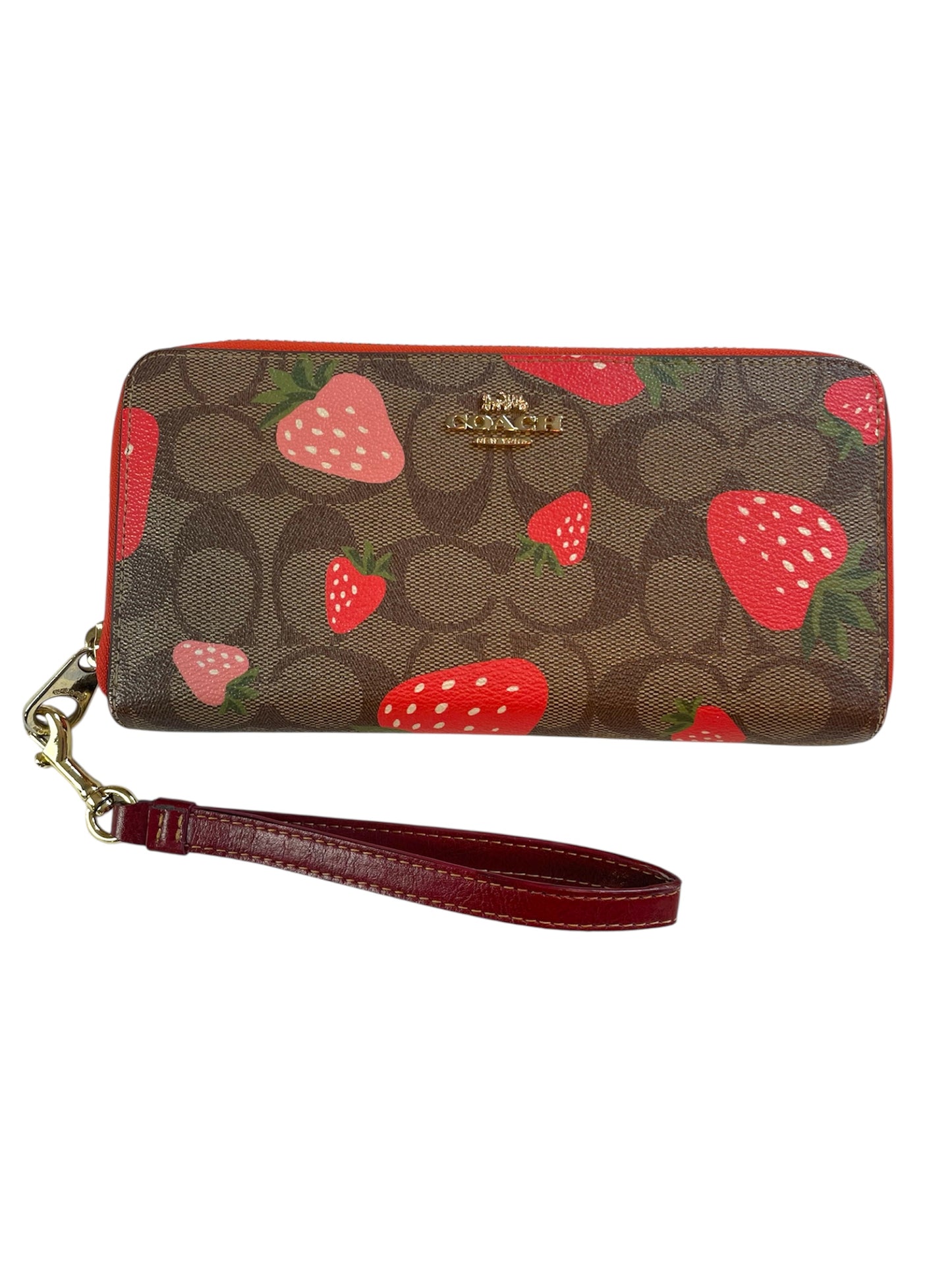 Coach Signature Strawberry Wallet/Wristlet