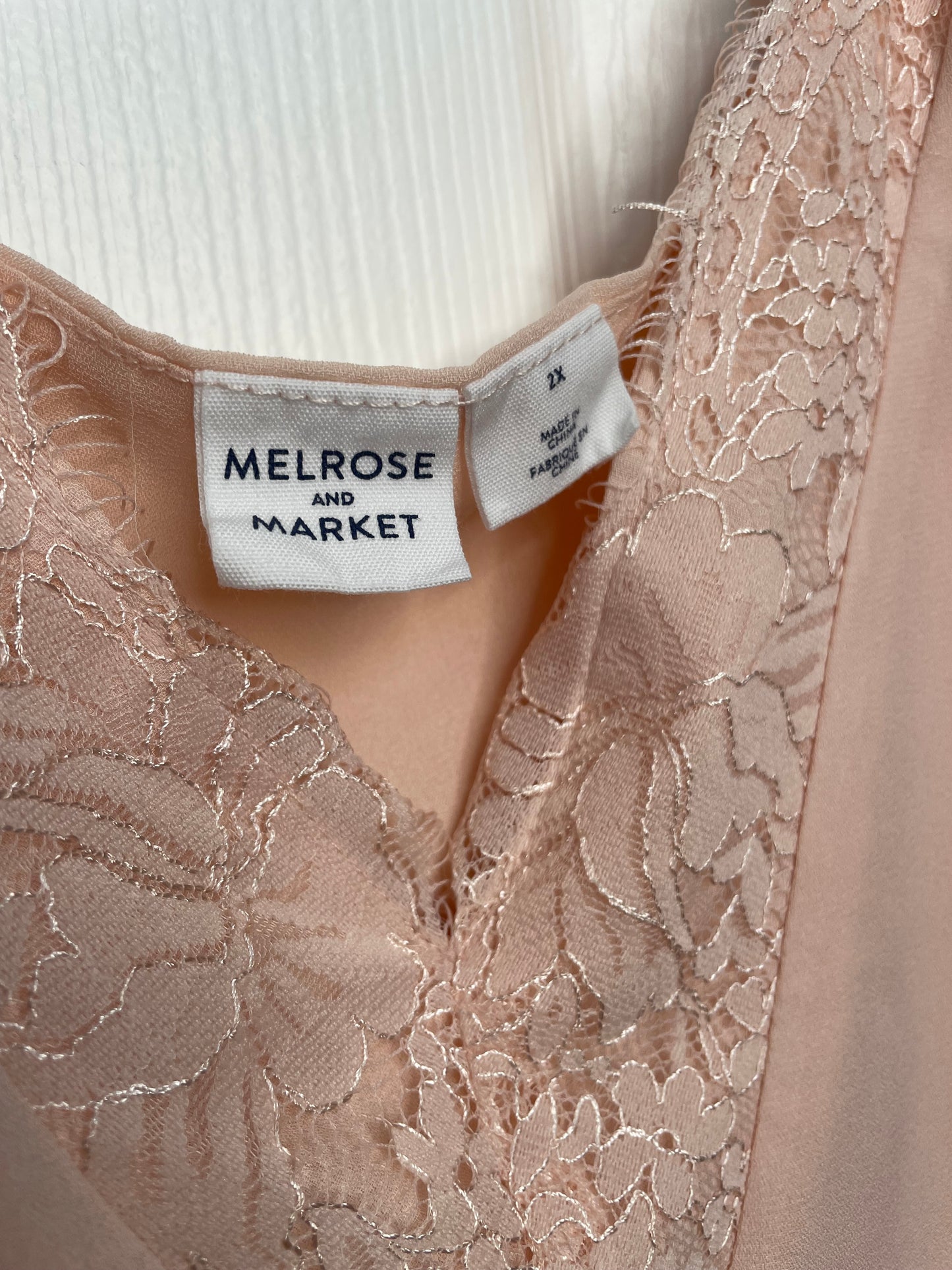 Melrose and Market Blush Lace Cami {2XL}