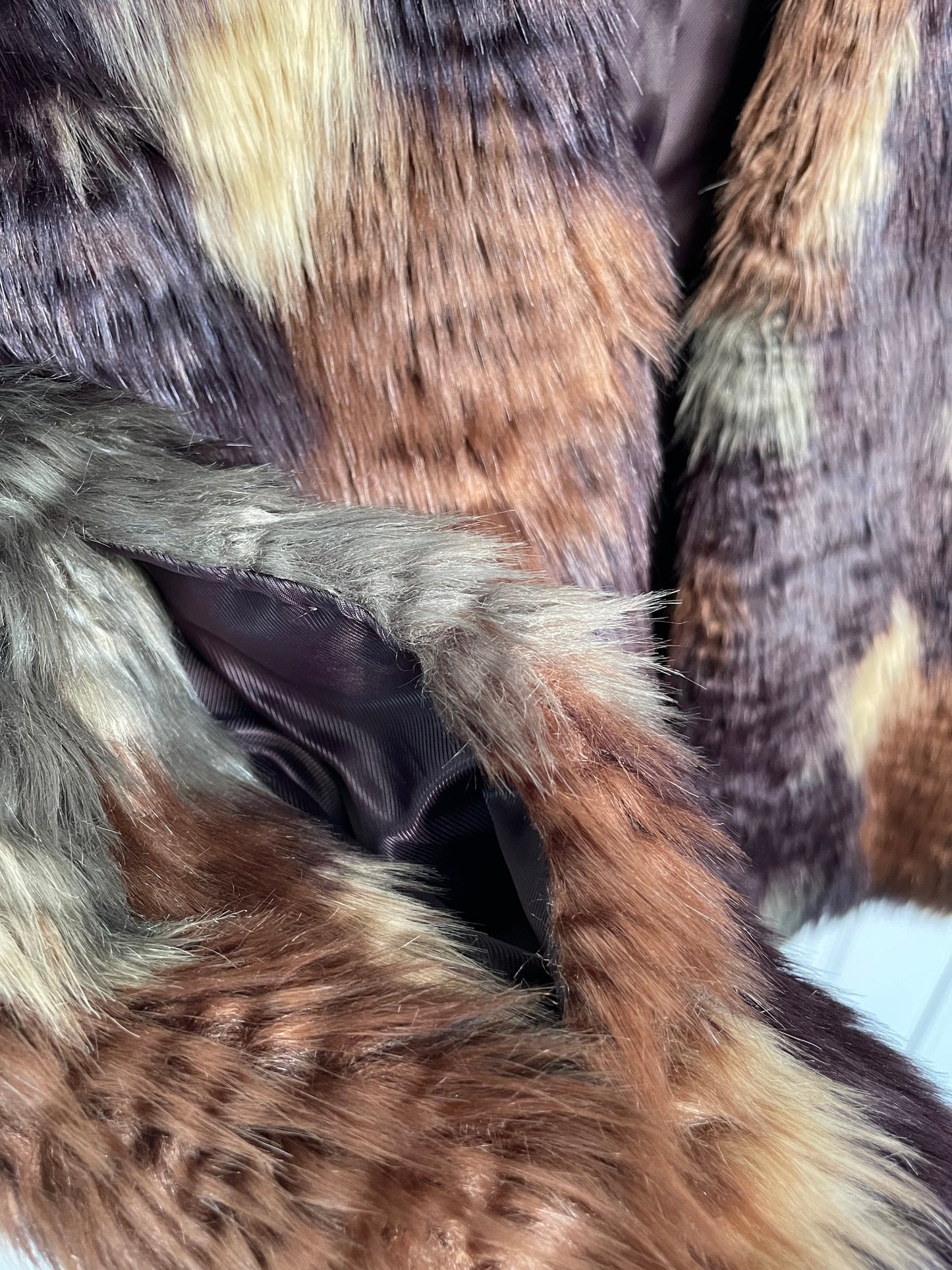 Bernardo Faux Fur Multicolor Vest {M}
