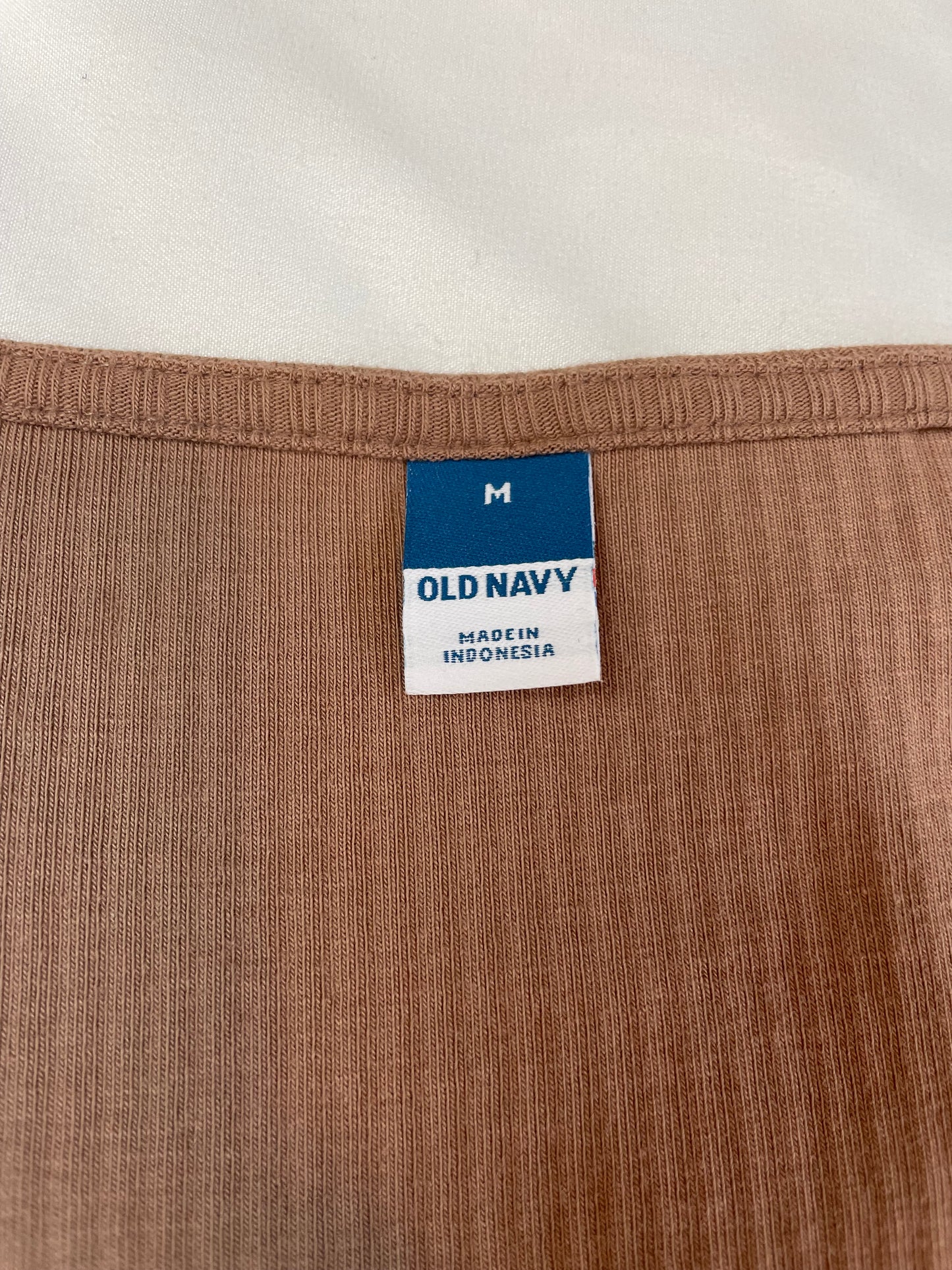 NWOT Old Navy Caramel Long-Sleeve Bodysuit {M}
