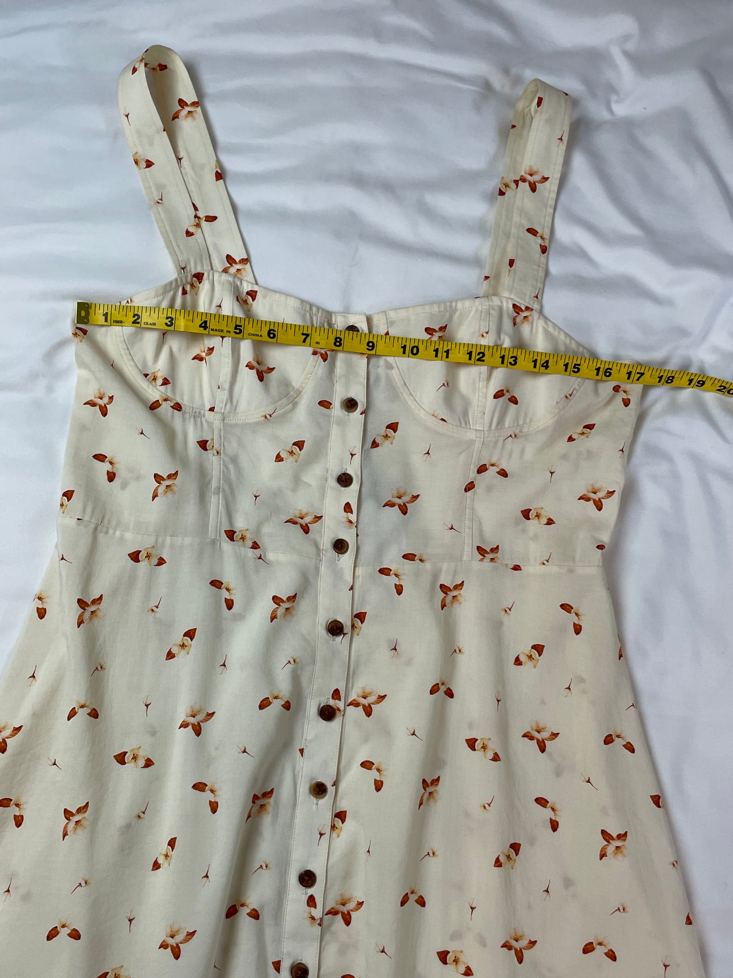 WeWoreWhat Cream Floral Harper Dress {L}