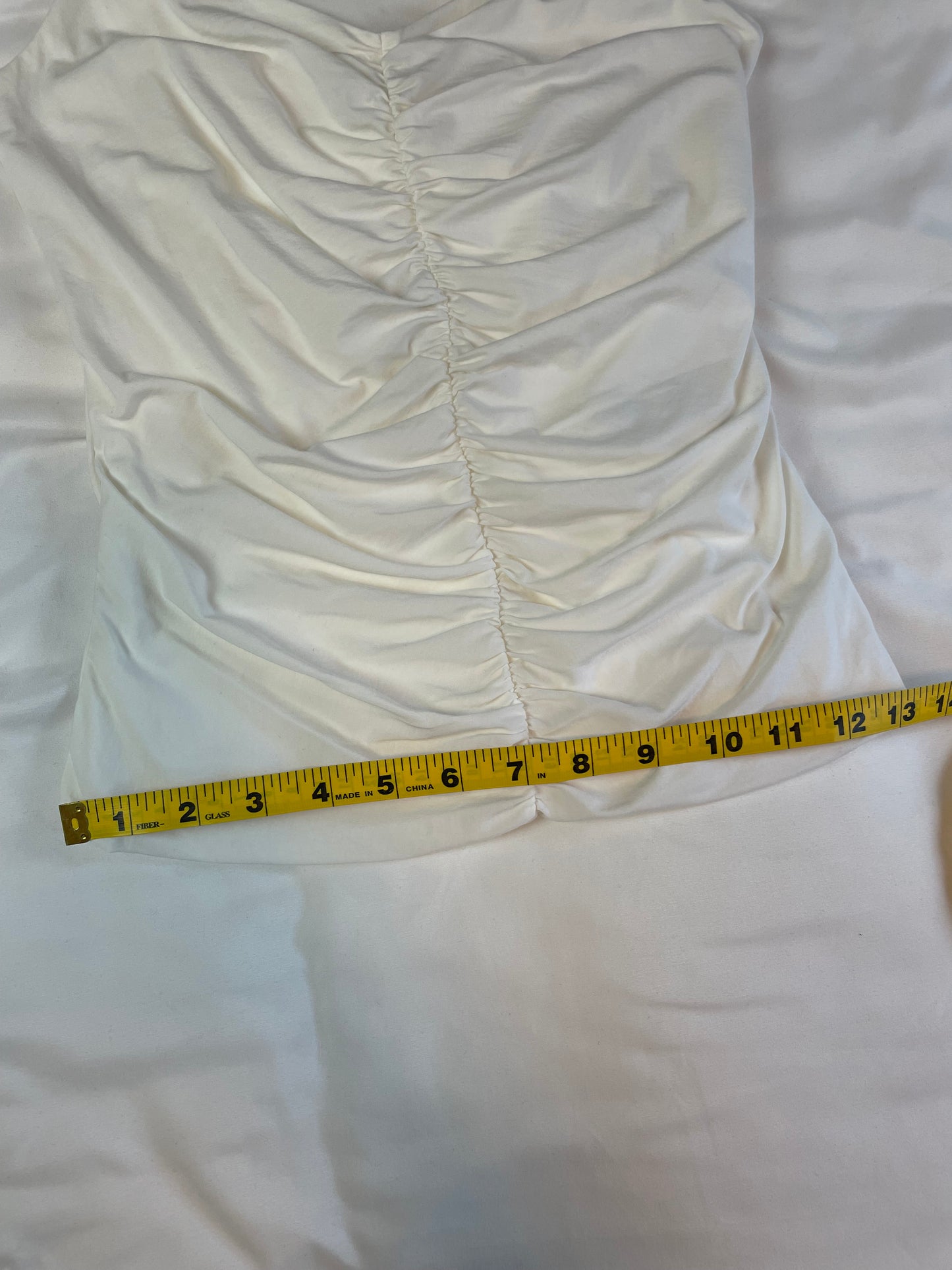 NWT Banana Republic Ruched White Tank {S}