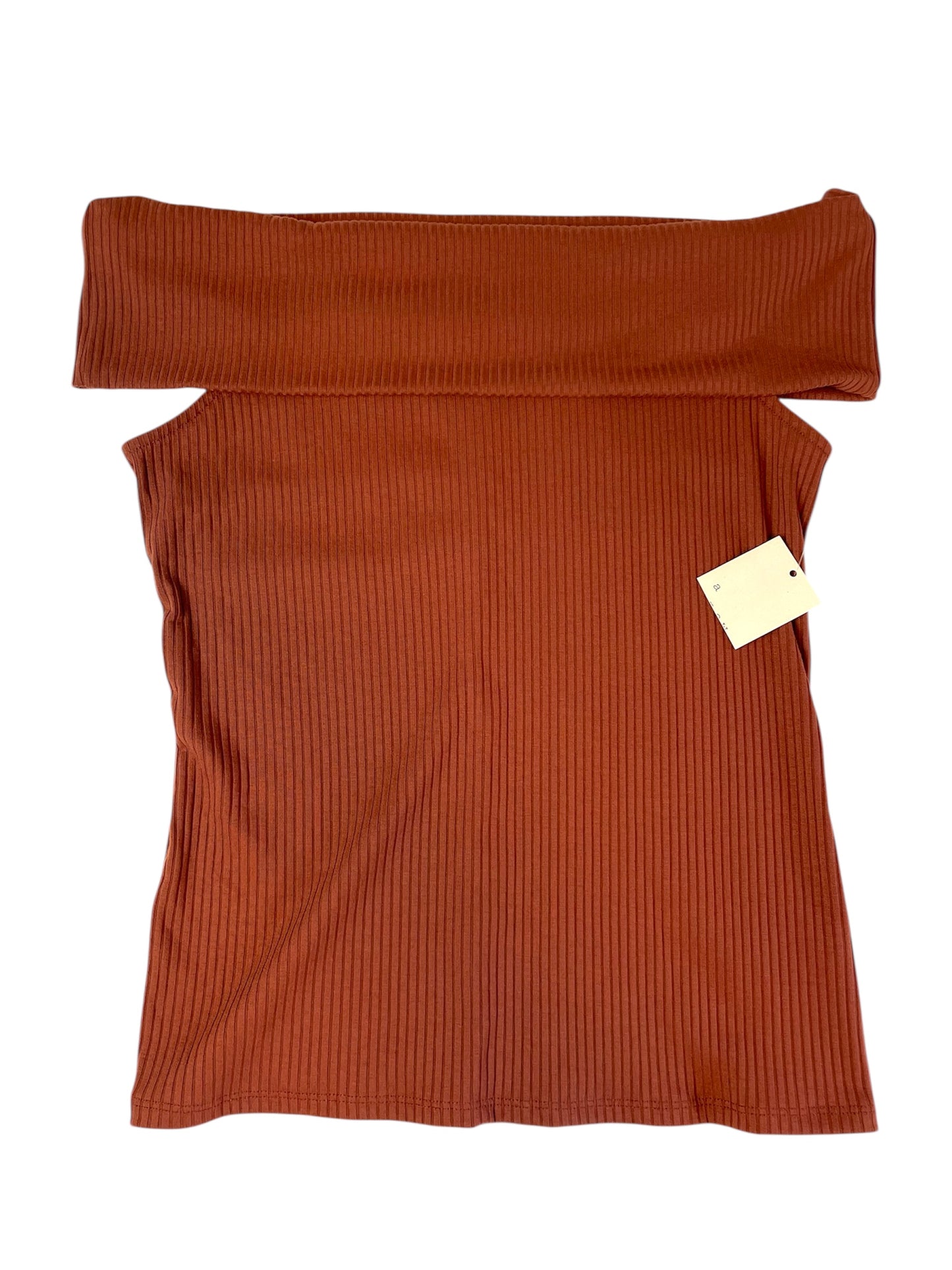 NWT | A New Day | Rust Off-Shoulder Ribbed Top {M}