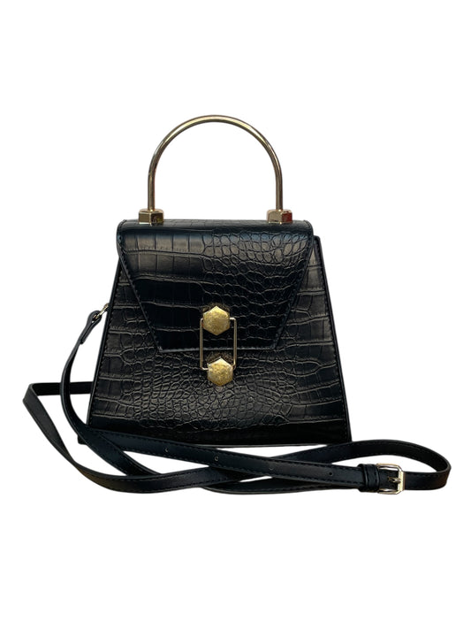 Badgley Mischka Croc-Embossed 2-way Frame Bag