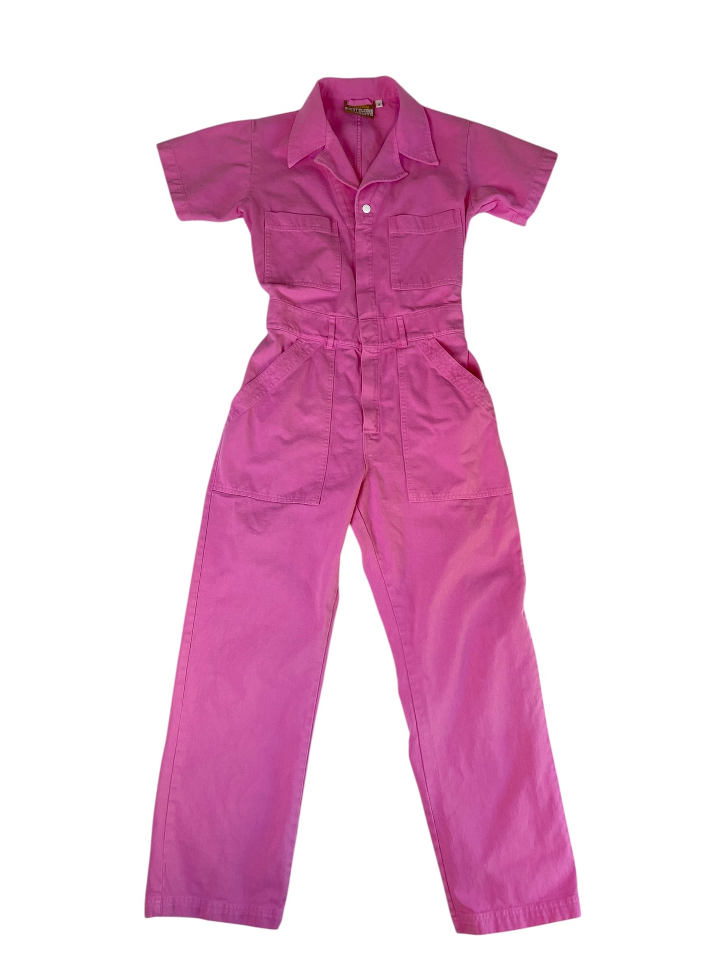 Big Bud Press Unisex Short Sleeve Jumpsuit | BUBBLEGUM PINK {S}