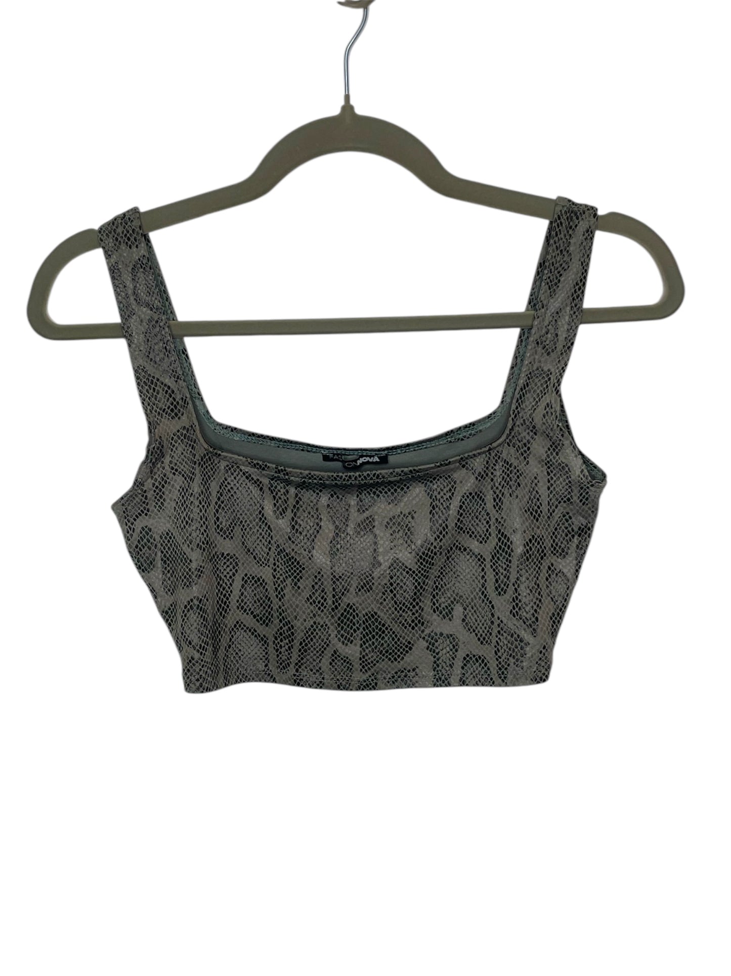 Fashion Nova Green Snakeskin Bralette {M}