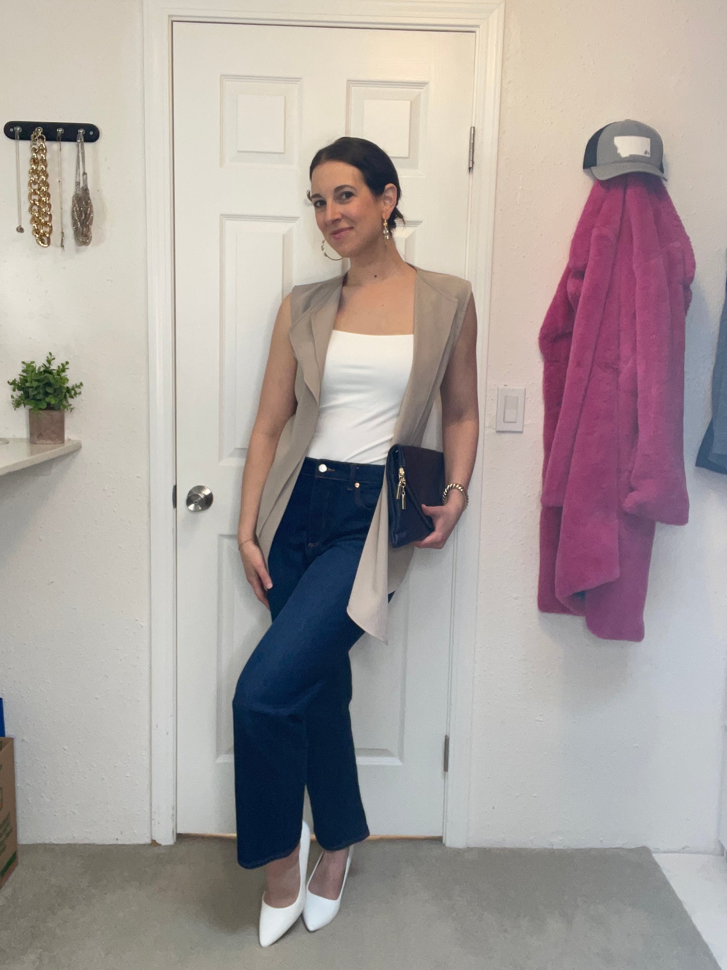 Zara Asymmetrical Tie-Waist Vest {S}