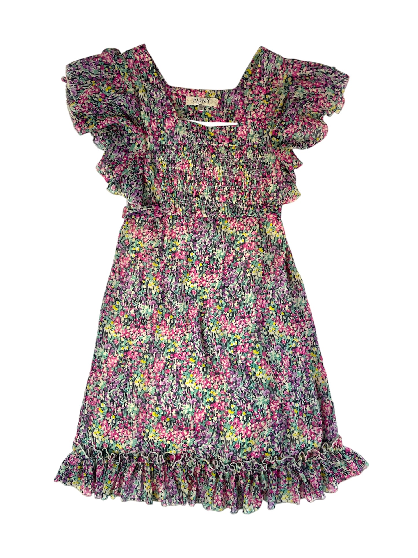 ROMY Floral Ruffle Dress {XS}