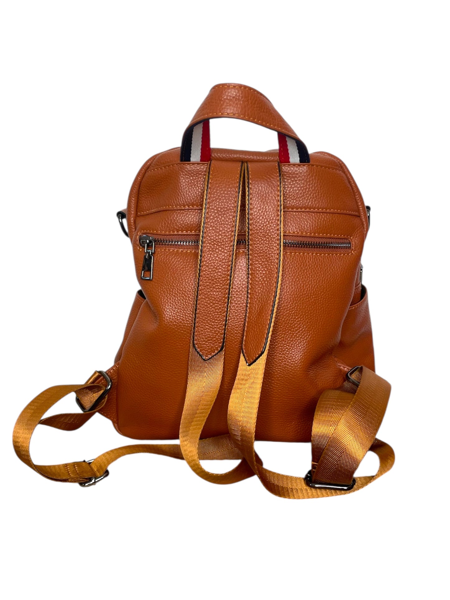 Cognac Leather 2-Way Backpack