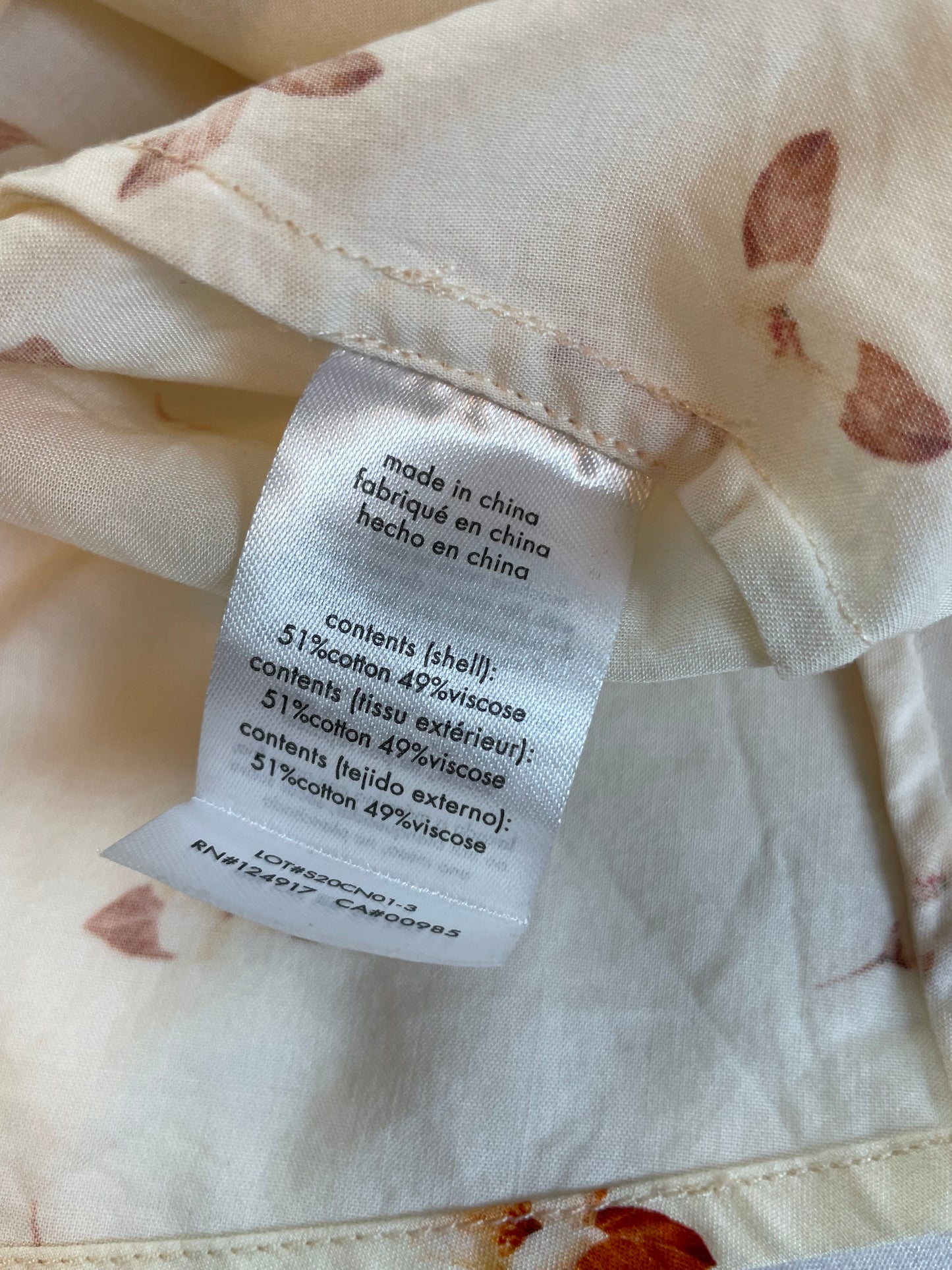 WeWoreWhat Cream Floral Harper Dress {L}