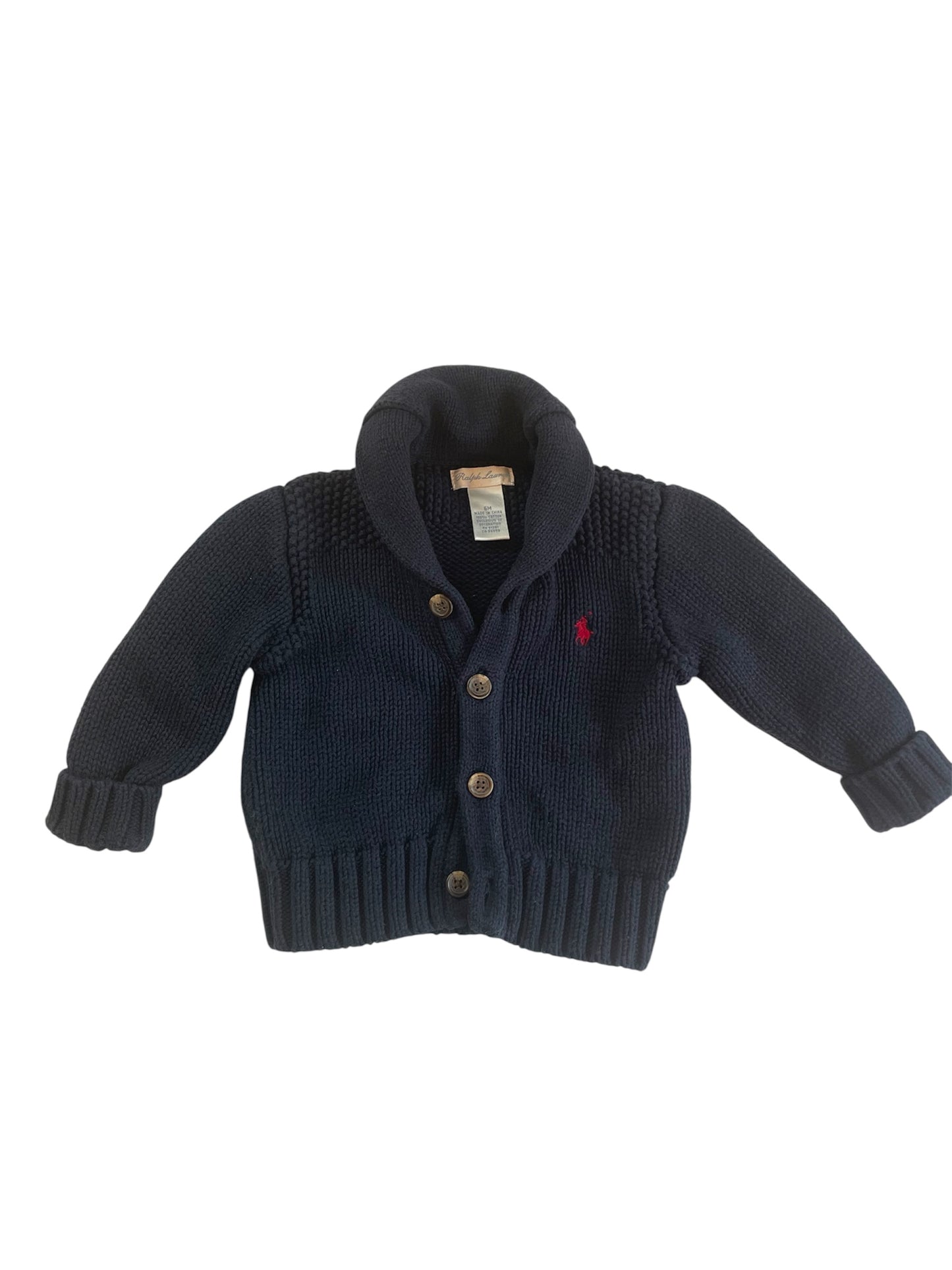 Ralph Lauren Navy Cardigan {Size 6mo}